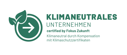 Das ORNAMIN Klimaneutral Siegel, certified by Fokus Zukunft
